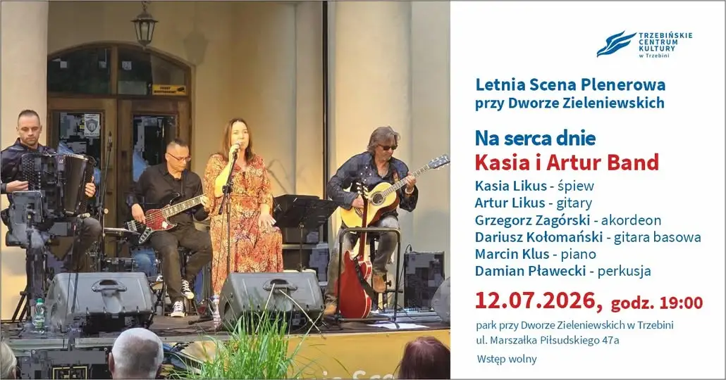 Koncert w parku przy Dworze Zieleniewskich w Trzebini już w niedzielę