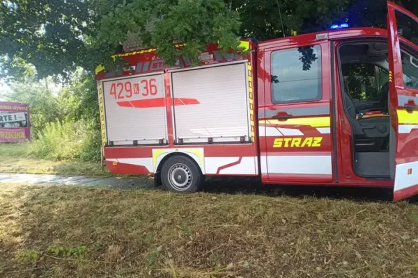 Zalanie ulicy Krakowskiej po gwałtownych opadach – interwencja OSP Libiąż