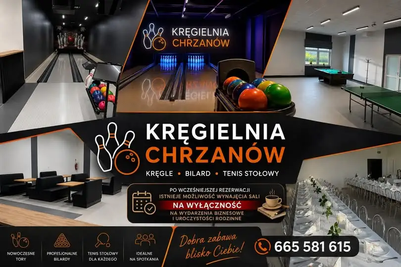 Kręgielnia w Chrzanowie zaprasza – kręgle, bilard i tenis stołowy