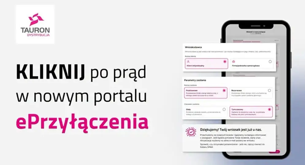 TAURON Dystrybucja uruchamia portal ePrzyłączenia – wniosek o przyłącze online