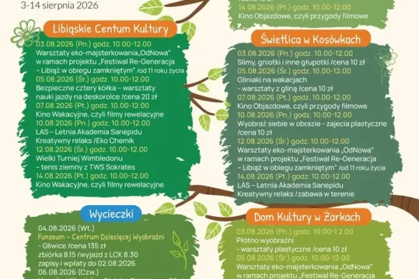 Wakacyjna Eko-Frajda w Libiąskim Centrum Kultury – warsztaty, wycieczki i kino dla dzieci