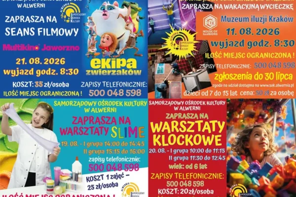 Wakacyjne atrakcje w Alwerni: Muzeum Iluzji, seans filmowy i warsztaty slime