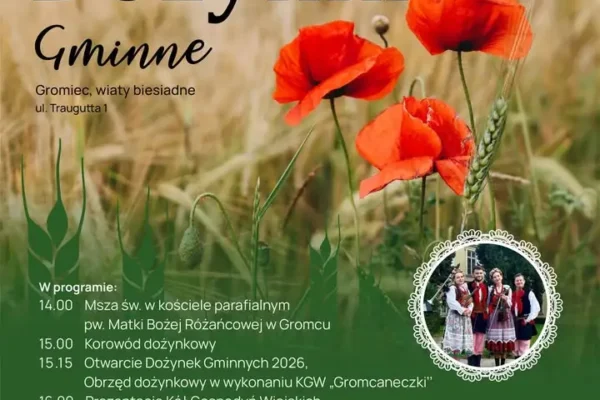 Dożynki Gminne 2026 w Gromcu – tradycja, muzyka i dobra zabawa