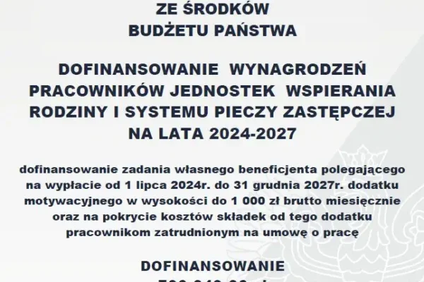 Dodatki motywacyjne dla pracowników pieczy zastępczej w Trzebini do 2027 roku