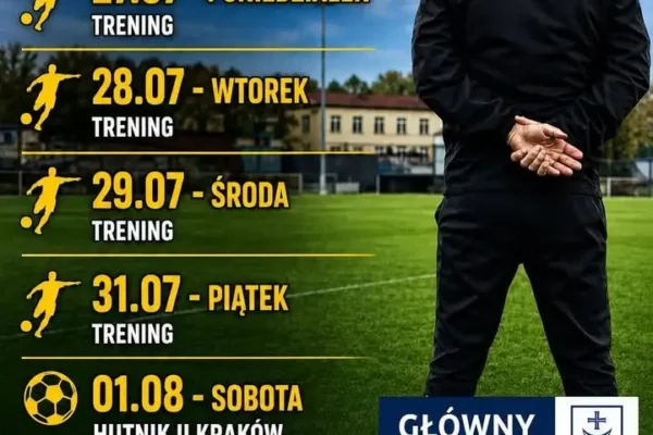 Plan treningowy Hutnika II Kraków na trzeci tydzień przygotowań