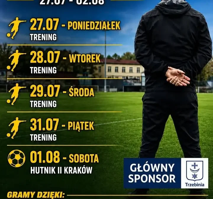 Plan treningowy Hutnika II Kraków na trzeci tydzień przygotowań