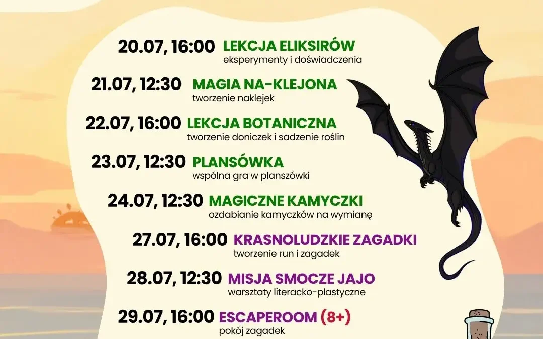 Fantastyczne wakacje w bibliotece – warsztaty dla dzieci w Libiążu