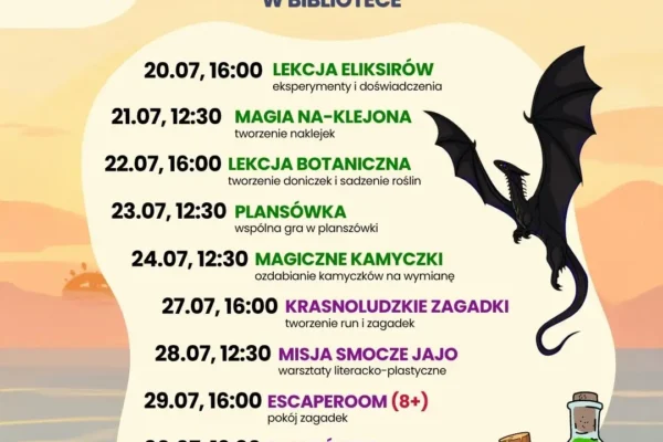 Fantastyczne wakacje w bibliotece – warsztaty dla dzieci w Libiążu
