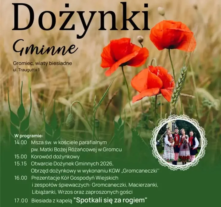 Dożynki Gminne 2026 w Gromcu: Święto Plonów z Tradycją i Zabawą