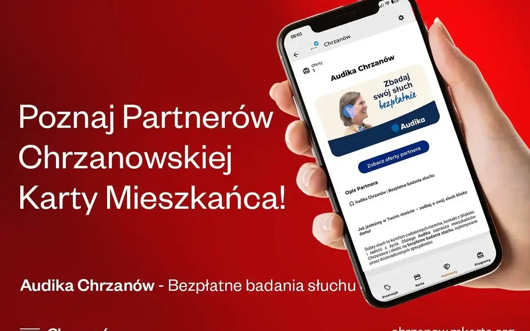 Audika partnerem Chrzanowskiej Karty Mieszkańca – bezpłatne badania słuchu dla mieszkańców