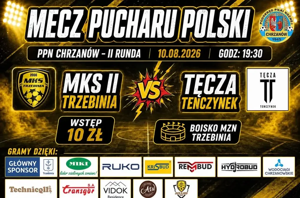 MKS II Trzebinia zmierzy się z Tęczą Tenczynek w Pucharze Polski