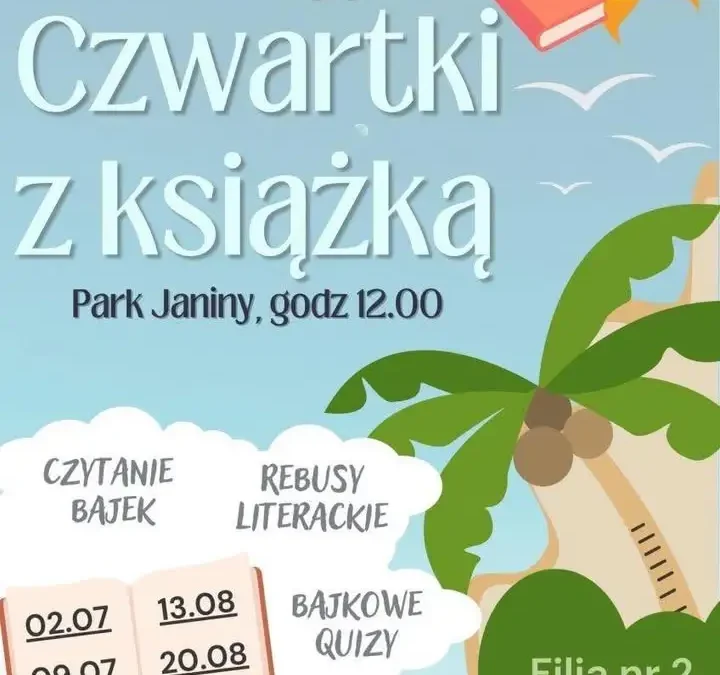 Wakacyjne Czwartki z książką w Libiążu: jutro kolejne spotkanie w Parku Janiny