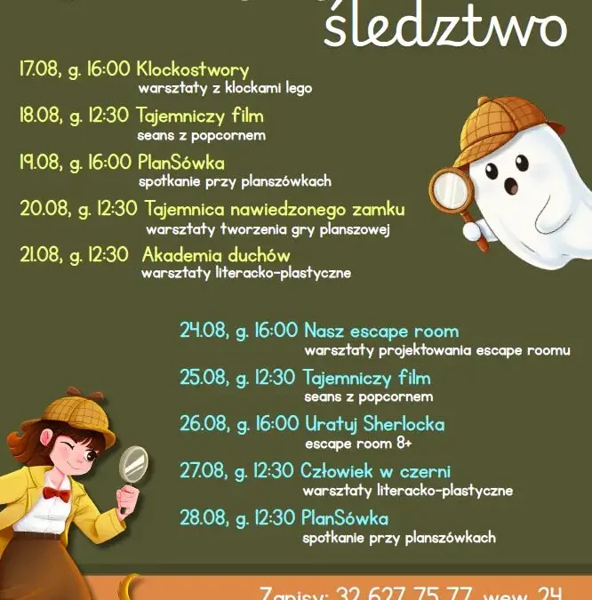 Wakacyjne śledztwo w bibliotece w Libiążu – detektywistyczna przygoda dla dzieci