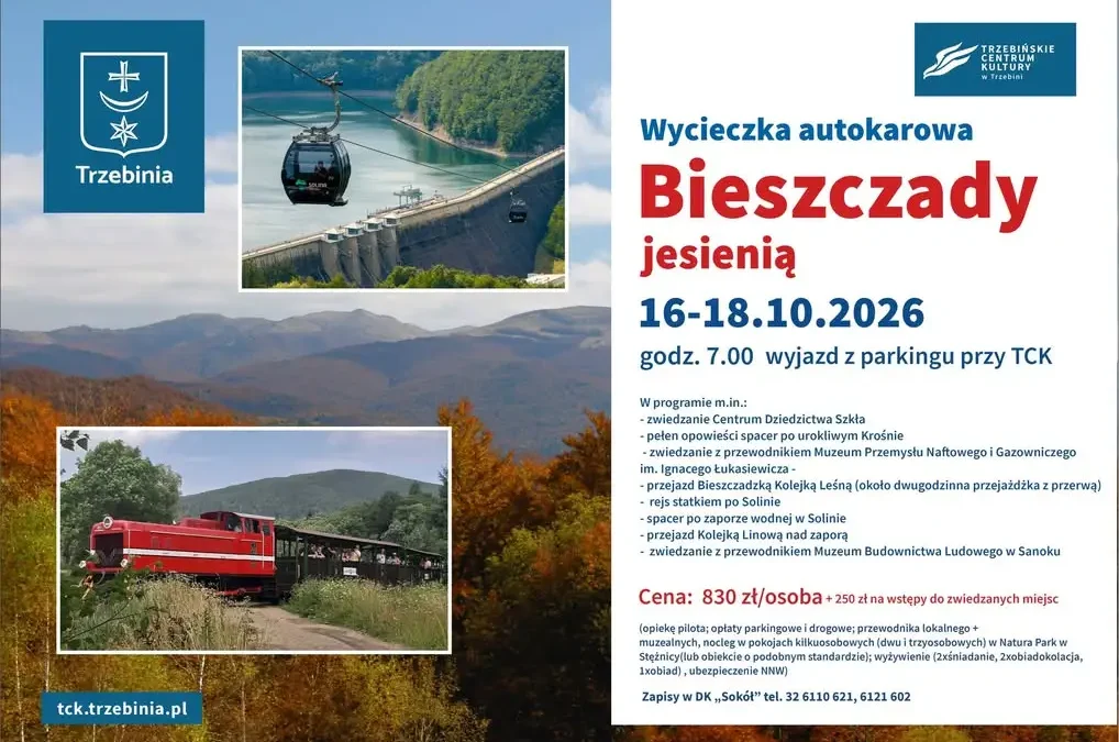 Jesienna wycieczka w Bieszczady z Trzebini – zapisy trwają