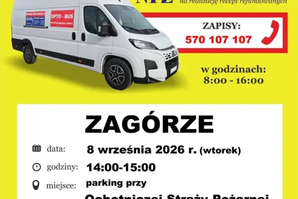 Bezpłatne badania wzroku w Zagórzu – OPTO-BUS zawita do gminy Babice