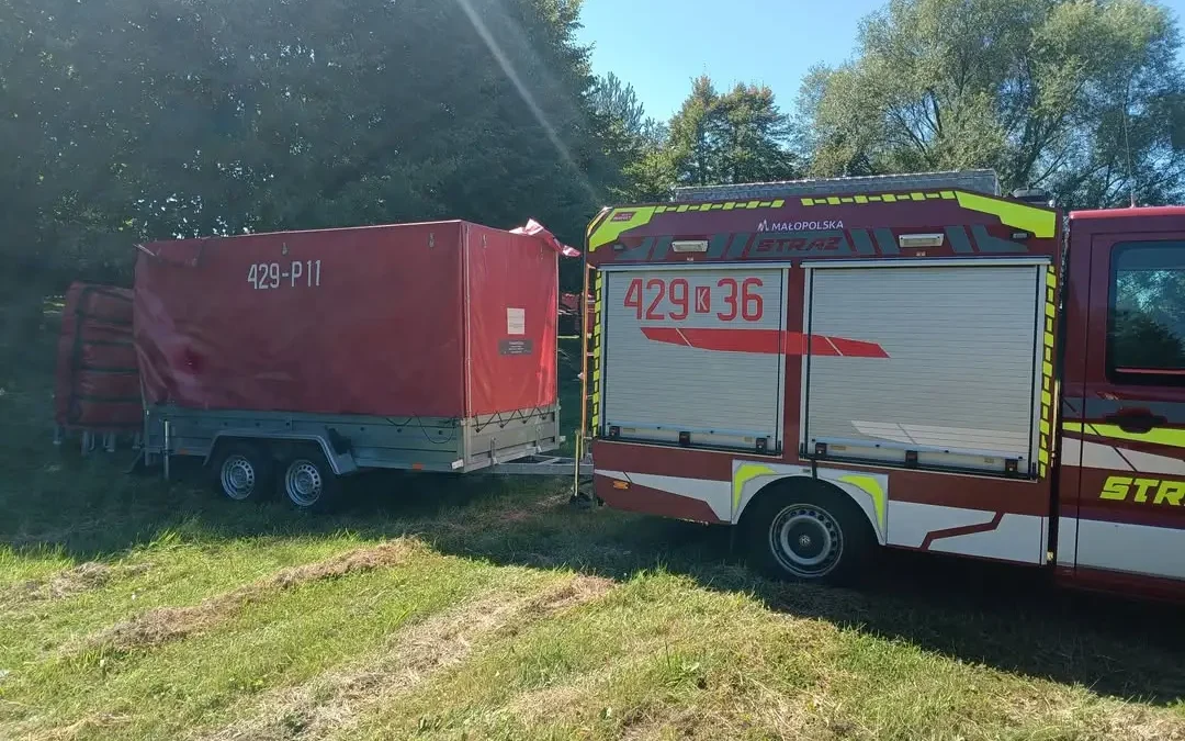Pożar traw i wsparcie obozu MDP – działania OSP Libiąż