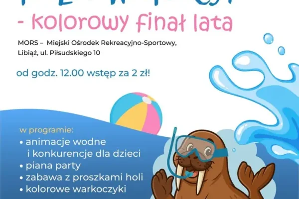 Kolorowy finał lata na basenie w Libiążu – piana party i animacje dla dzieci