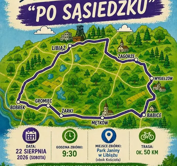Rajd Rowerowy „Po sąsiedzku” w Libiążu – ruszamy 22 sierpnia