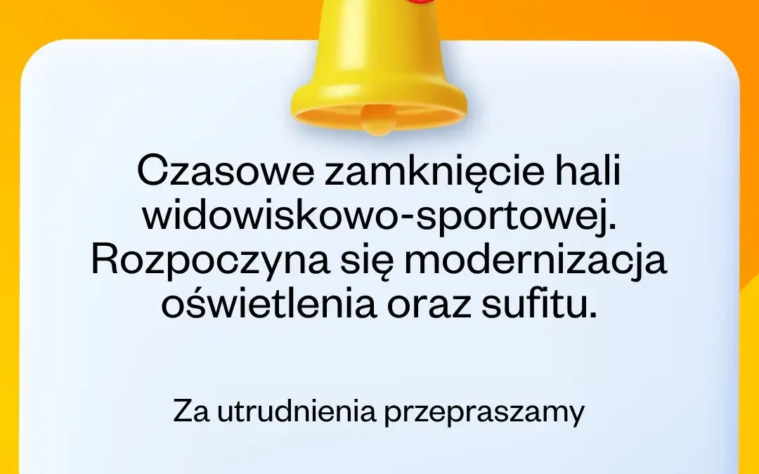 Chrzanów: Hala sportowa przy Kusocińskiego zamknięta na czas modernizacji