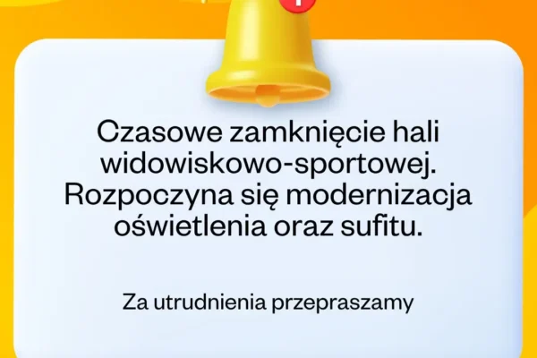 Chrzanów: Hala sportowa przy Kusocińskiego zamknięta na czas modernizacji