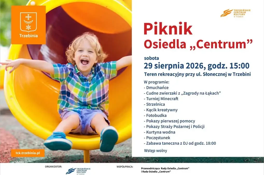 Piknik Osiedla Centrum w Trzebini – ostatnia sobota miesiąca na terenie rekreacyjnym przy ul. Słonecznej