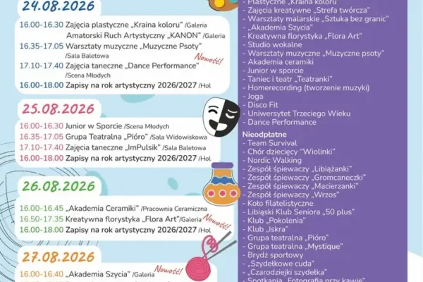 Tydzień Otwarty w Libiąskim Centrum Kultury – bezpłatne zajęcia pokazowe