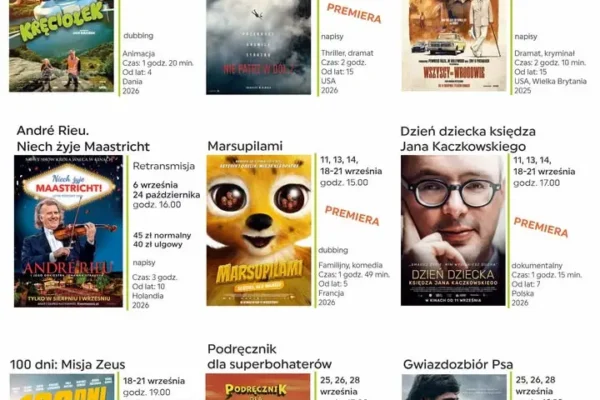 Wrześniowe seanse w Ale Kino w Libiążu – repertuar i ceny biletów