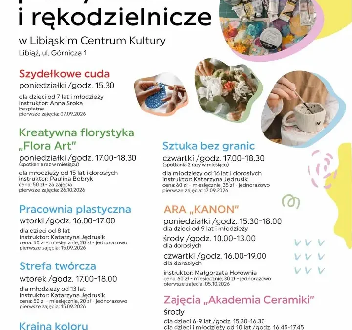 Nowy rok artystyczny w LCK – zapisy na zajęcia i warsztaty 2026/2027