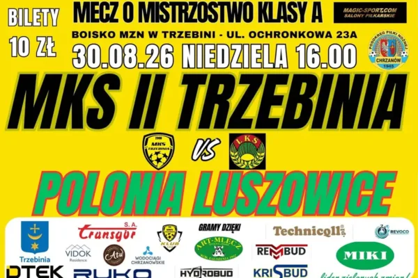 MKS II Trzebinia kontra Polonia Luszowice – mecz na boisku MZN w Trzebini