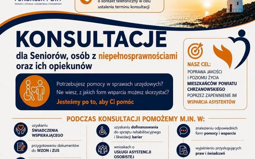 Bezpłatne konsultacje dla seniorów i osób z niepełnosprawnościami w Chrzanowie