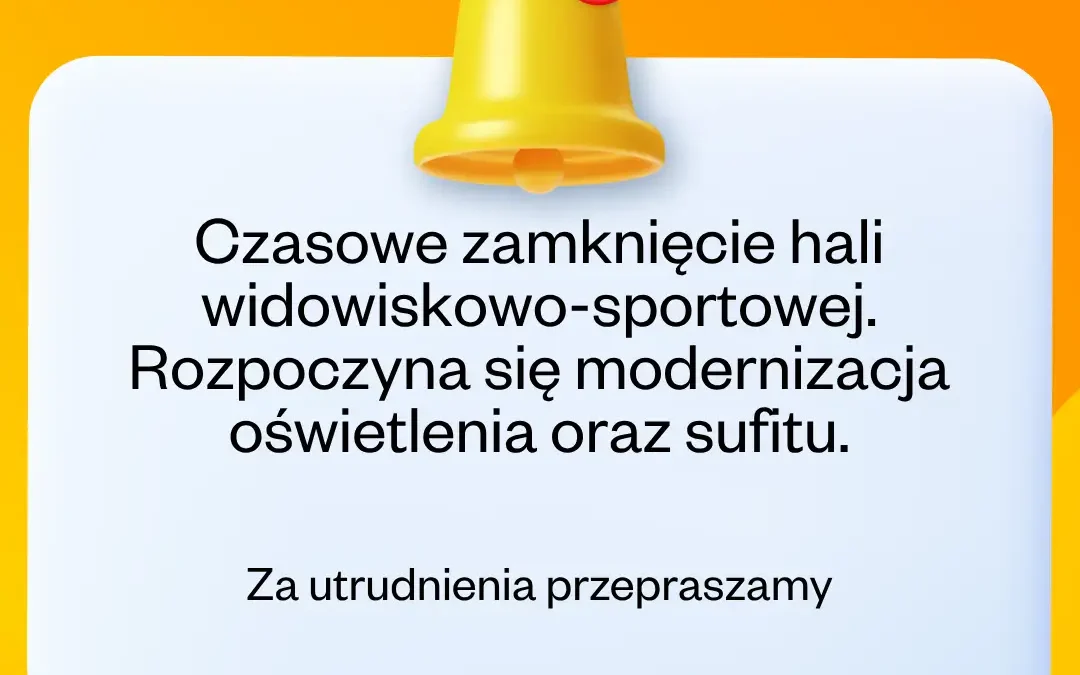 Chrzanów: Hala widowiskowo-sportowa zamknięta do 15 listopada