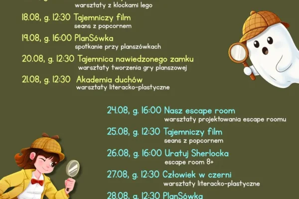 Wakacyjne śledztwo w bibliotece – zapraszamy dzieci na detektywistyczne zajęcia