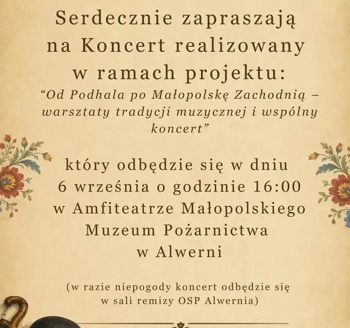 Koncert zespołów Wierchy i Gama w Alwerni już w niedzielę