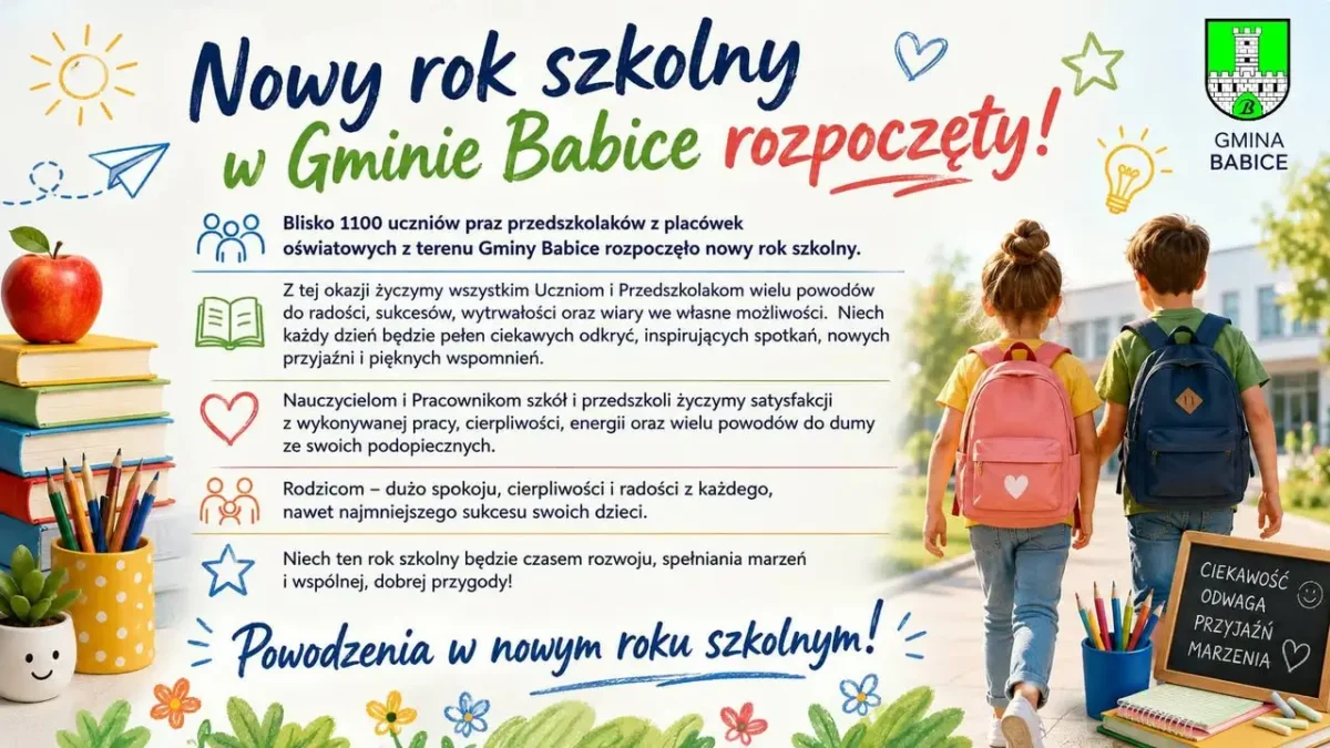 Blisko 1100 uczniów i przedszkolaków rozpoczęło nowy rok szkolny w Gminie Babice