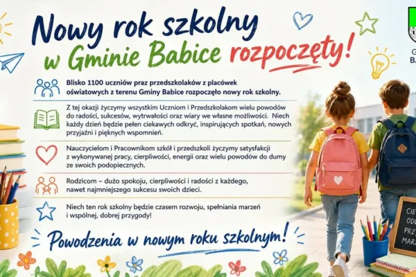 Blisko 1100 uczniów i przedszkolaków rozpoczęło nowy rok szkolny w Gminie Babice