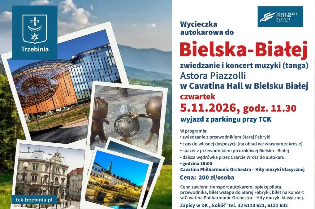 Wycieczka autokarowa do Bielska-Białej z koncertem w Cavatina Hall