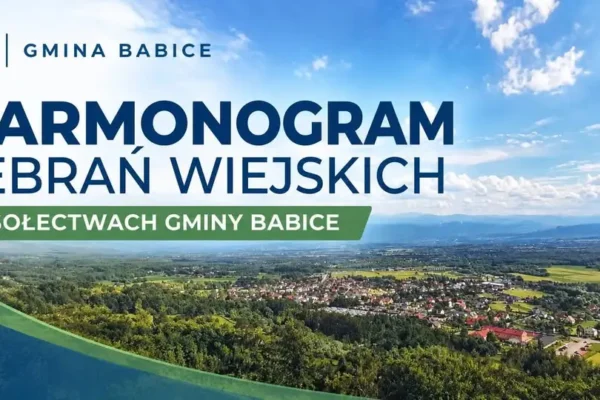 Gmina Babice: wrześniowe zebrania wiejskie zdecydują o funduszu sołeckim na 2027 rok