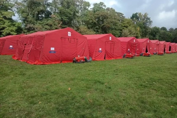 Strażacy z Libiąża zabezpieczali zlot klas mundurowych w Krakowie
