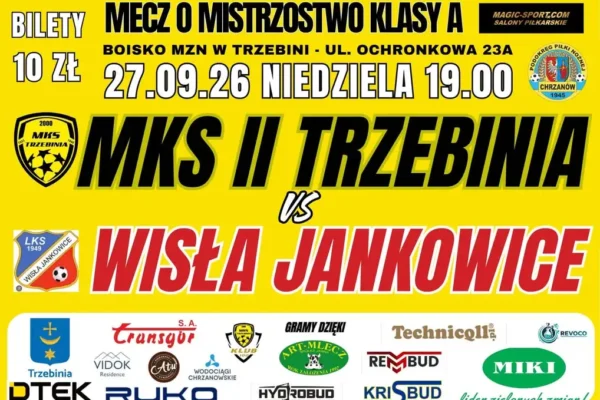 MKS II Trzebinia kontra LKS Wisła Jankowice – 7. kolejka A Klasy Chrzanów