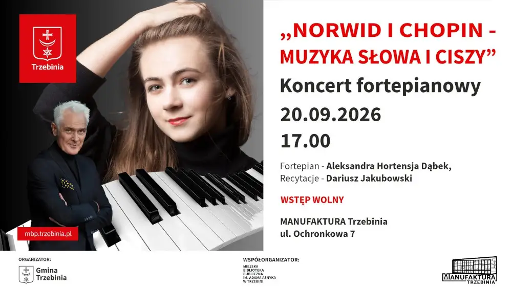Norwid i Chopin w Trzebini – poezja spotka się z muzyką