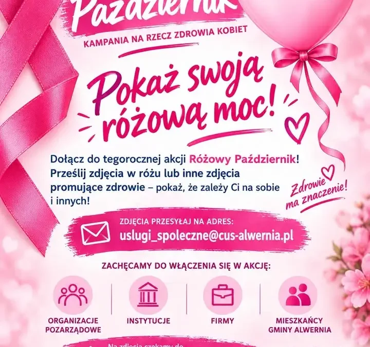 Różowy Październik w Alwerni – pokaż swoją różową moc i zadbaj o profilaktykę