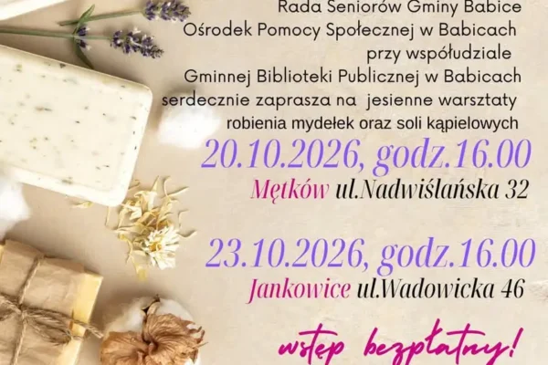 Jesienne warsztaty mydlarskie dla seniorów w gminie Babice