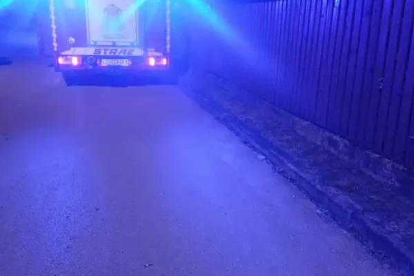Pies uwięziony w bramie pogryzł właściciela – interwencja OSP Libiąż