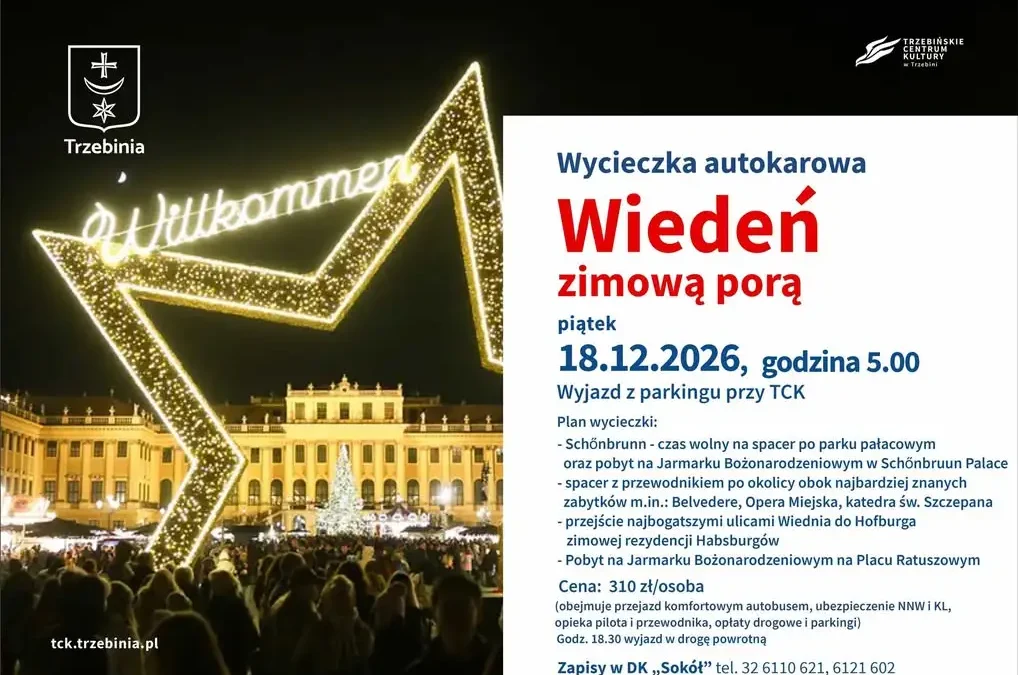 Świąteczny Wiedeń na wyciągnięcie ręki – wycieczka z Trzebini