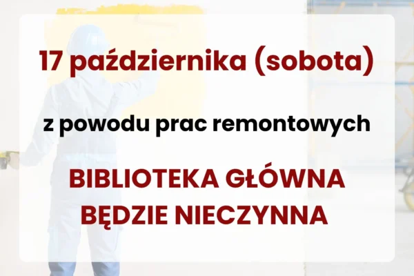 Biblioteka Główna w Libiążu nieczynna 17 października z powodu remontu