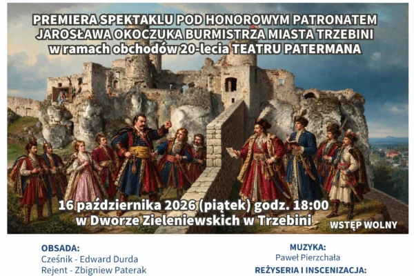 Premiera „Zemsty” Aleksandra Fredry w Dworze Zieleniewskich – święto teatru w Trzebini
